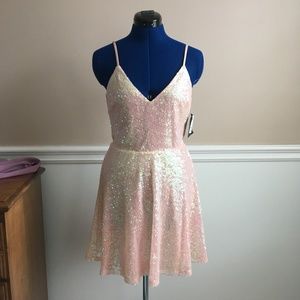 nwt charlotte russe womens s sequin dress pink str